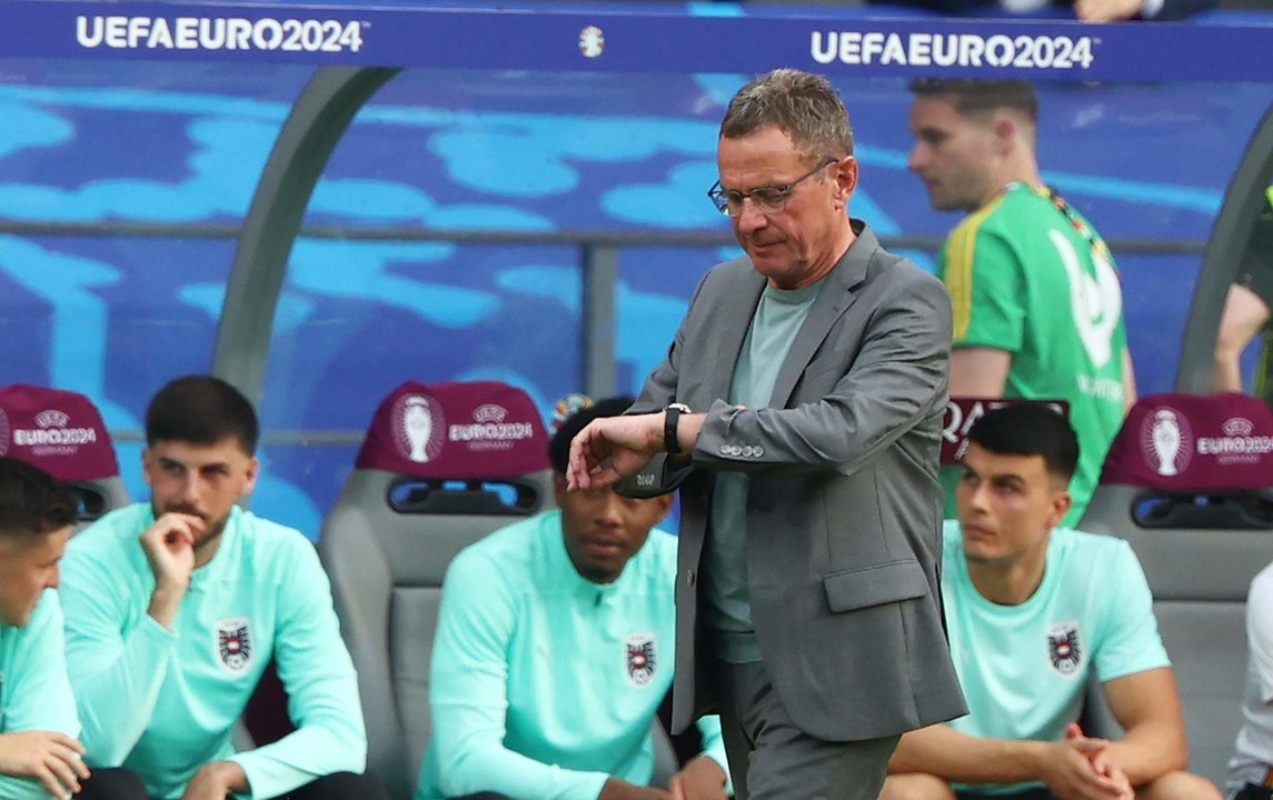 El seleccionador de Austria Ralf Rangnick en Berlín. EFE/EPA/HANNIBAL HANSCHKE