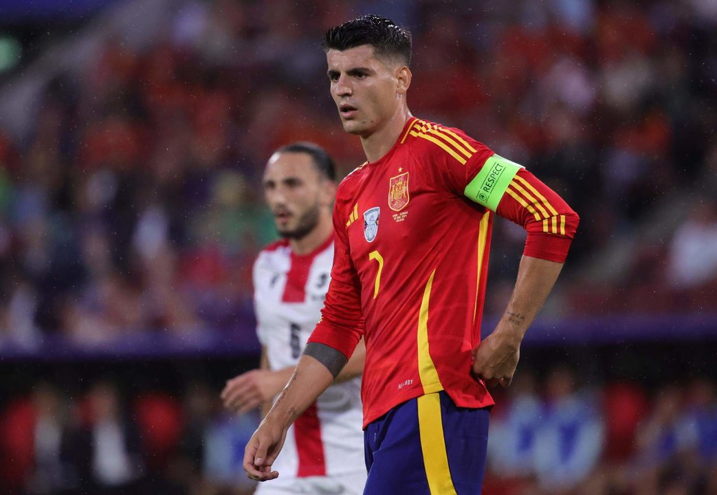 Álvaro Morata, capitán de la selección española. EFE/EPA/OLIVIER MATTHYS